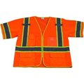 Petra Roc Inc Petra Roc Two Tone DOT Surveyors Vest, ANSI Class 3, Polyester Mesh, Orange, 2XL/3XL OVM3-CB1-2X/3X